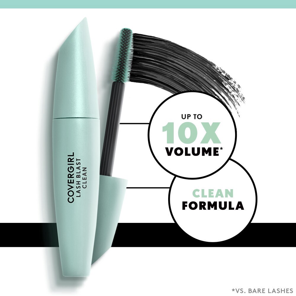 slide 3 of 5, Covergirl Lash Blast Clean Volume 825 Very Black Waterproof Mascara, 0.44 oz
