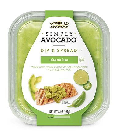 slide 1 of 1, Wholly Guacamole Simply Avocado - Jalapeno Lime, 8 oz