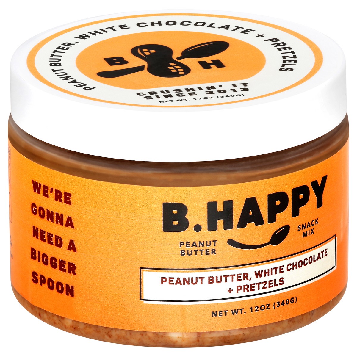 slide 2 of 9, B. Happy Peanut Butter, Dream Big White Chocolate Pretzel Mix, 12 oz