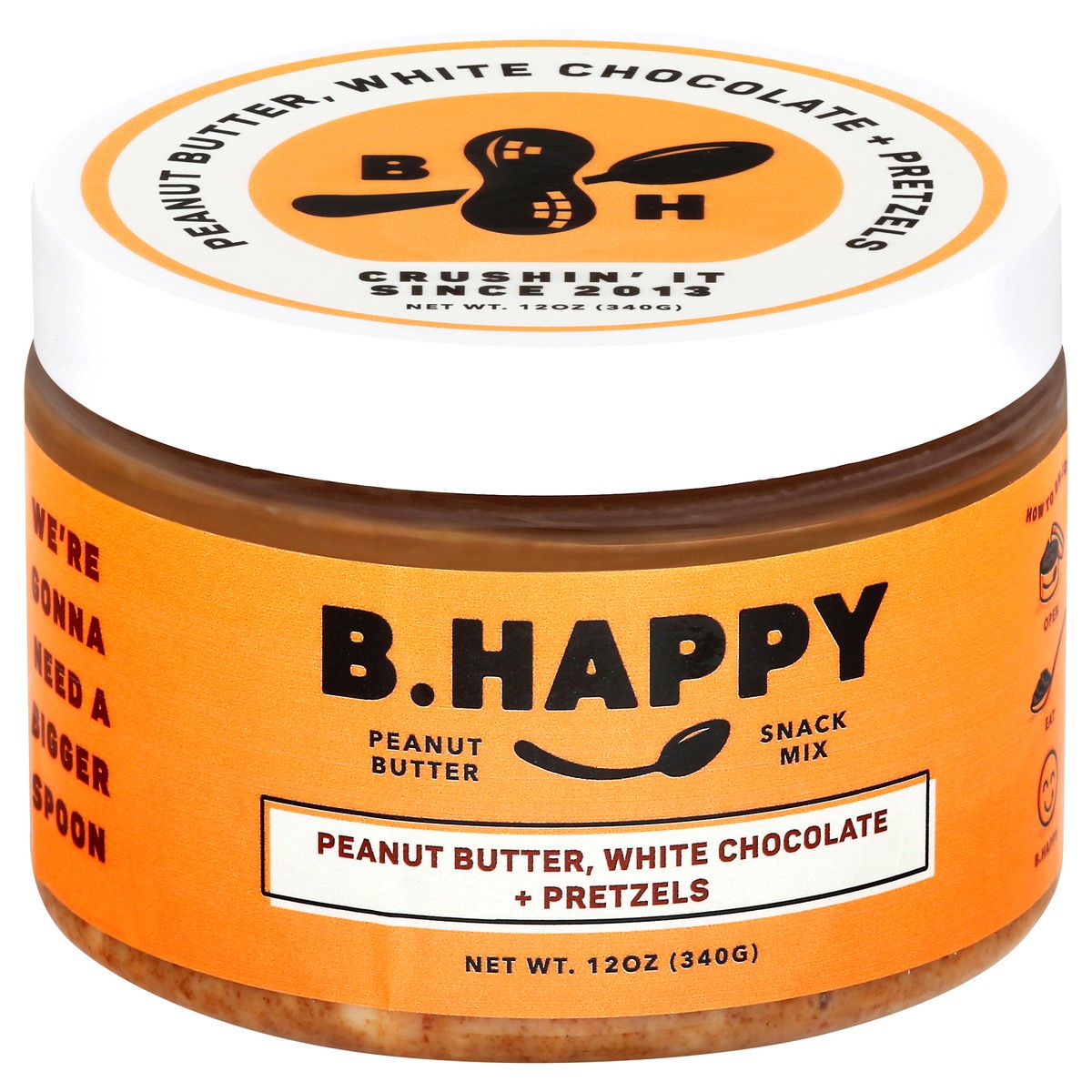slide 1 of 9, B. Happy Peanut Butter, Dream Big White Chocolate Pretzel Mix, 12 oz