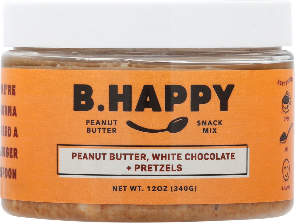 slide 6 of 9, B. Happy Peanut Butter, Dream Big White Chocolate Pretzel Mix, 12 oz