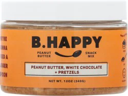 B. Happy Peanut Butter, Dream Big White Chocolate Pretzel Mix