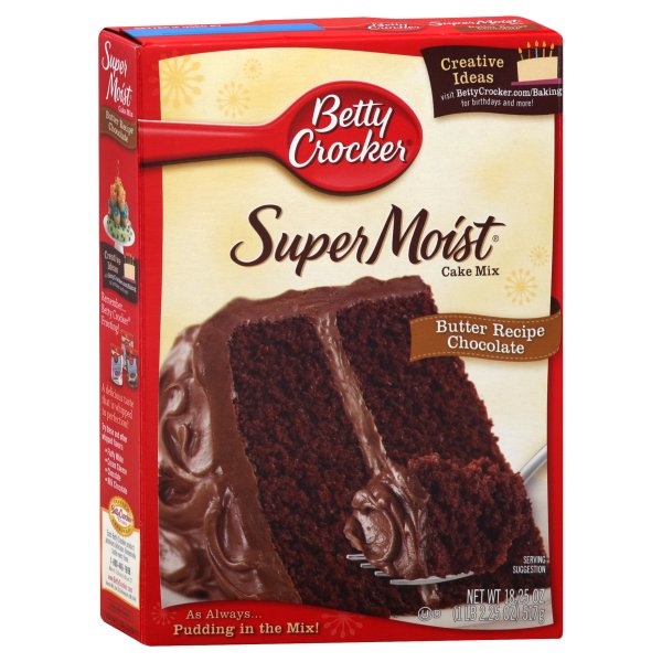 slide 1 of 1, Betty Crocker Cake Mix, Butter Recipe Chocolate, 18.25 oz