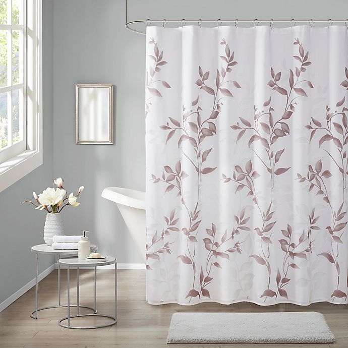 slide 1 of 4, Madison Park Shower Curtain - Mauve, 1 ct