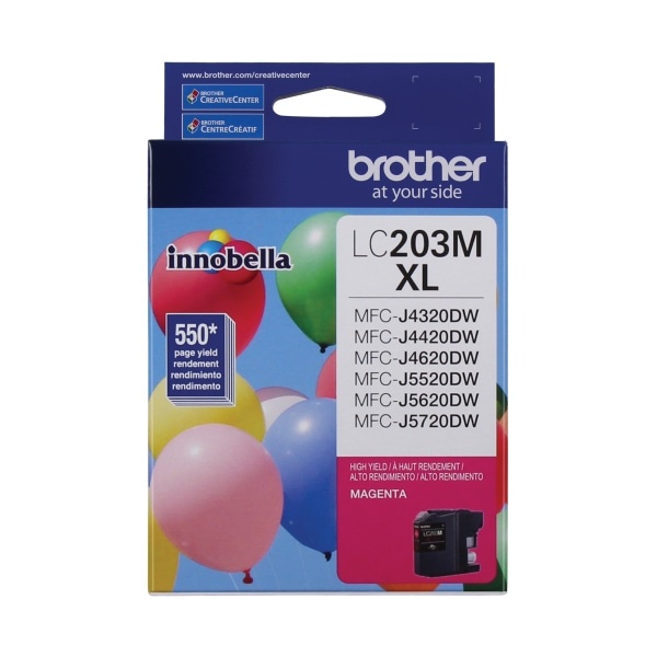 slide 1 of 4, Brother High-Yield Ink Cartridge, Magenta, Lc203Ms, 1 ct