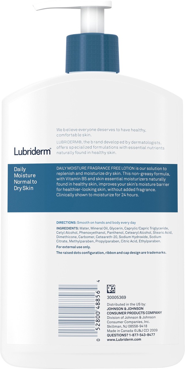 slide 4 of 7, Lubriderm Daily Moisture Full Body Lotion, Fragrance-Free, 16 fl. oz, 16 fl oz