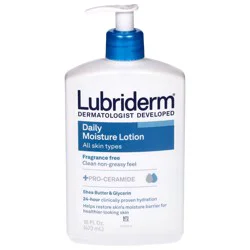 Lubriderm Unscented Daily Moisture Lotion + Pro-Ceramide, 16 fl. oz