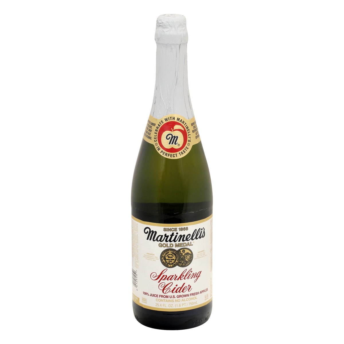slide 2 of 13, Martinelli's Gold Medal Sparkling Cider 25.4 fl oz, 750 ml