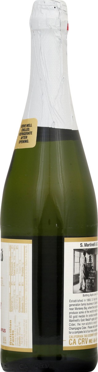 slide 5 of 13, Martinelli's Gold Medal Sparkling Cider 25.4 fl oz, 750 ml