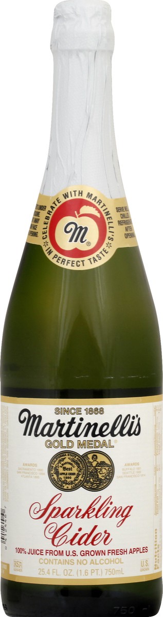 slide 9 of 13, Martinelli's Gold Medal Sparkling Cider 25.4 fl oz, 750 ml