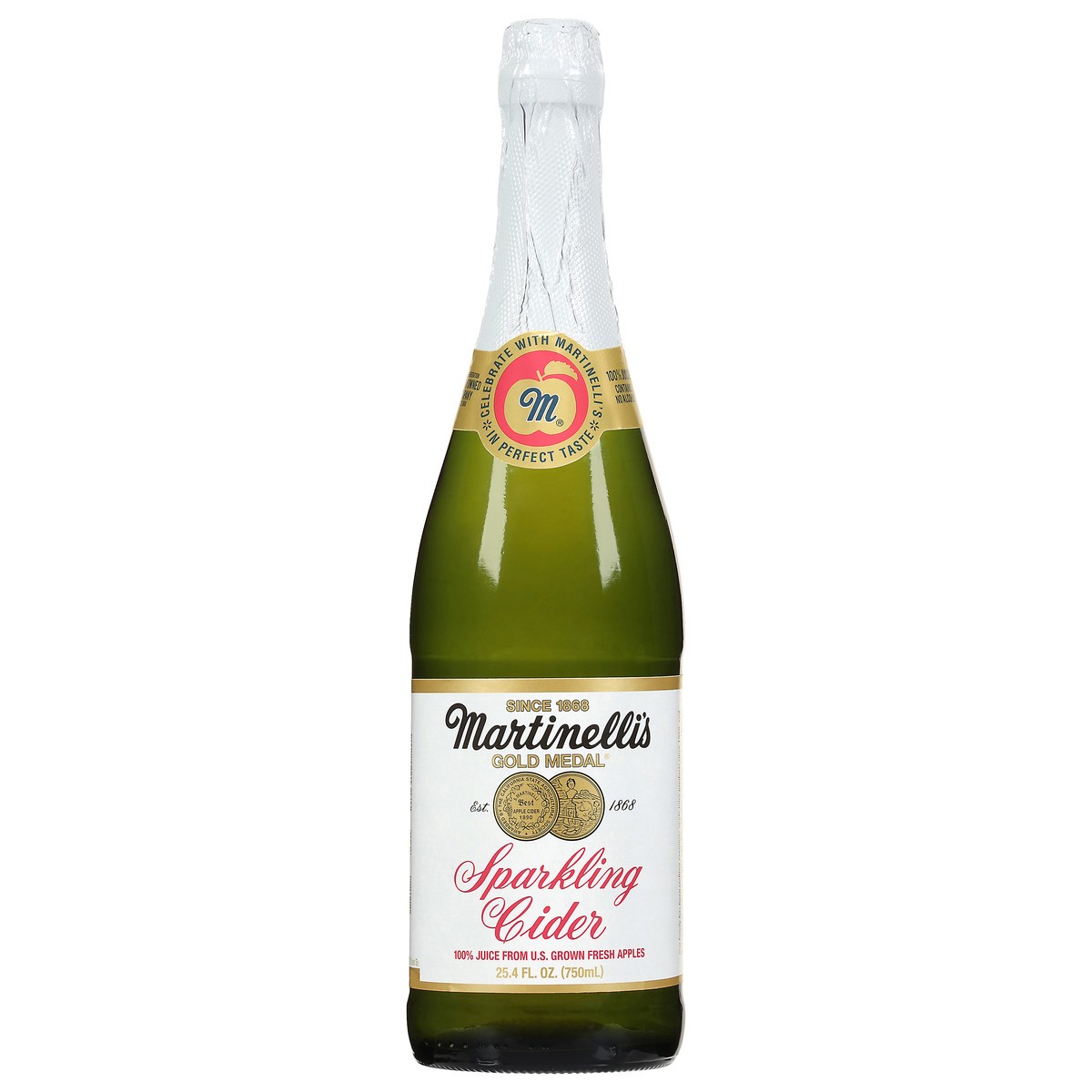 slide 1 of 13, Martinelli's Gold Medal Sparkling Cider 25.4 fl oz, 750 ml