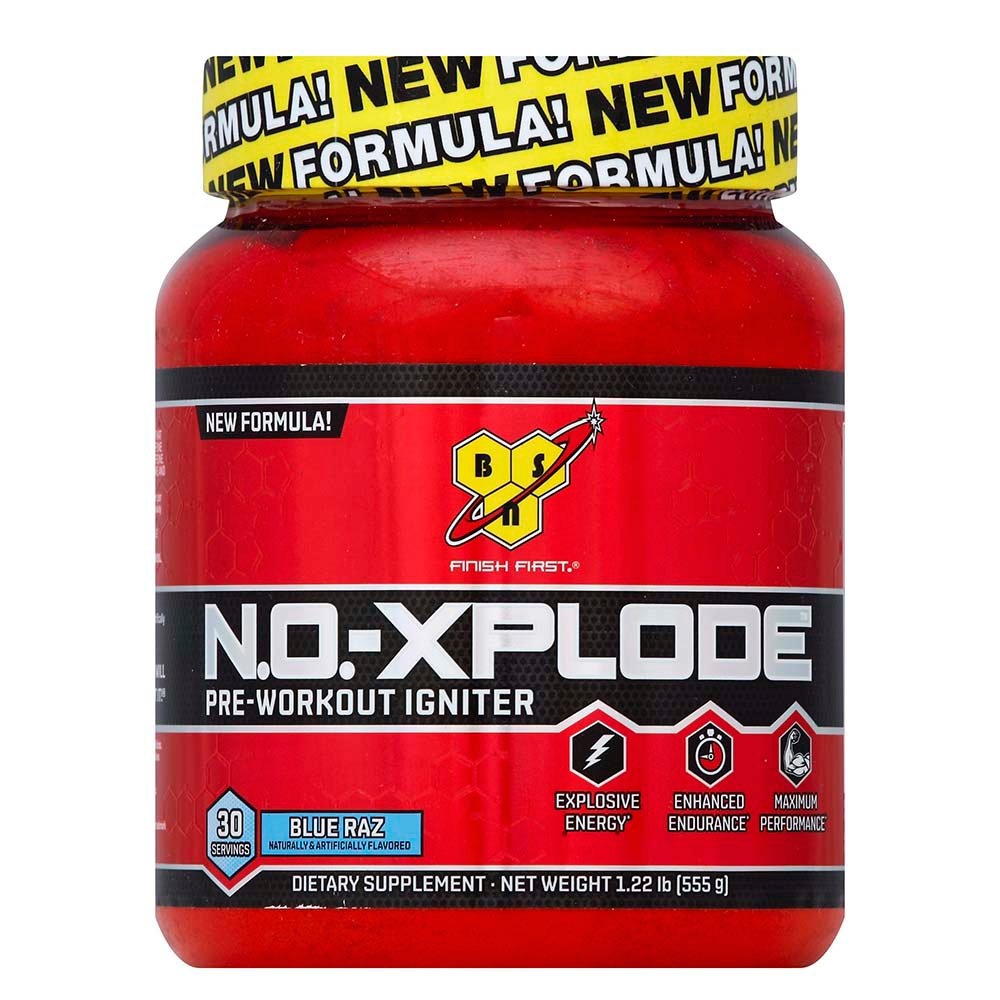 slide 1 of 1, BSN N.O.-XPLODE Legendary Pre-Workout - Blue Raz, 1.22 lb