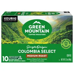 Green Mountain Coffee Roasters Colombia Select Keurig Single-Serve K-Cup Pods, Medium Roast Coffee, 10 Count