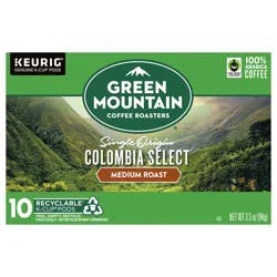 Green Mountain Coffee Roasters Colombia Select Keurig Single-Serve K-Cup Pods, Medium Roast Coffee, 10 Count