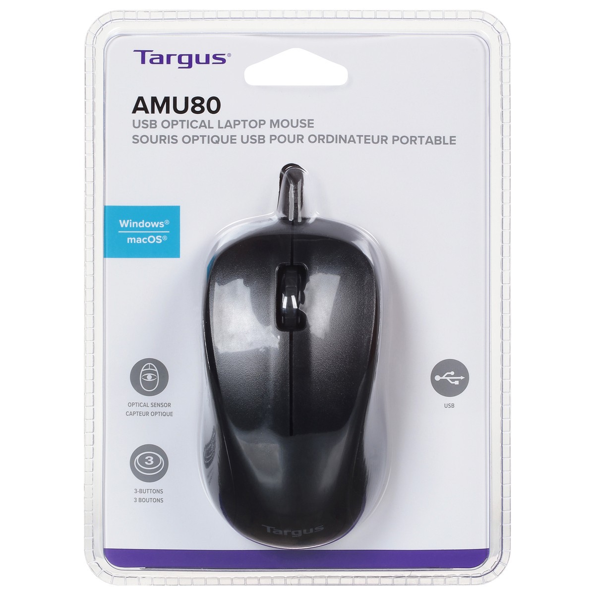 slide 1 of 9, Targus USB Optical Laptop Mouse, 1 ct