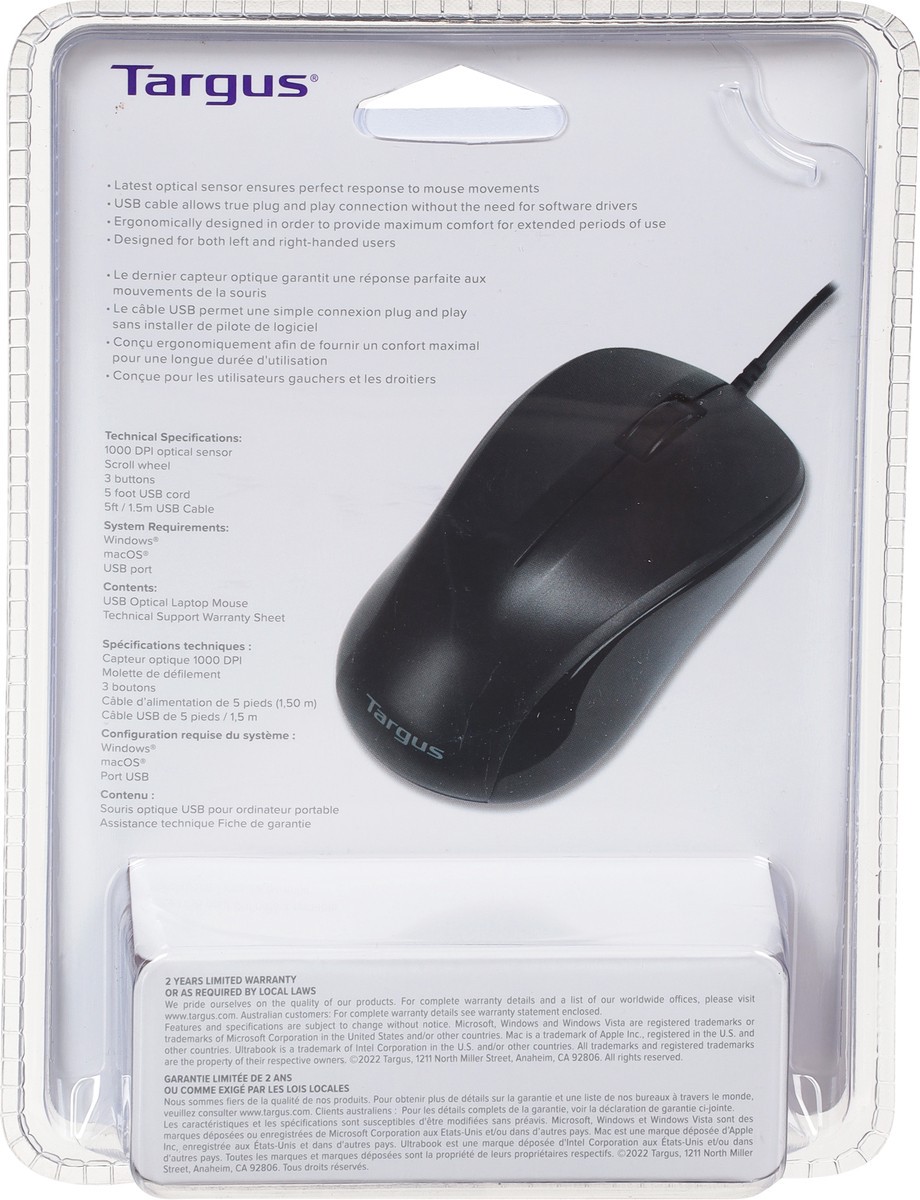 slide 8 of 9, Targus USB Optical Laptop Mouse, 1 ct