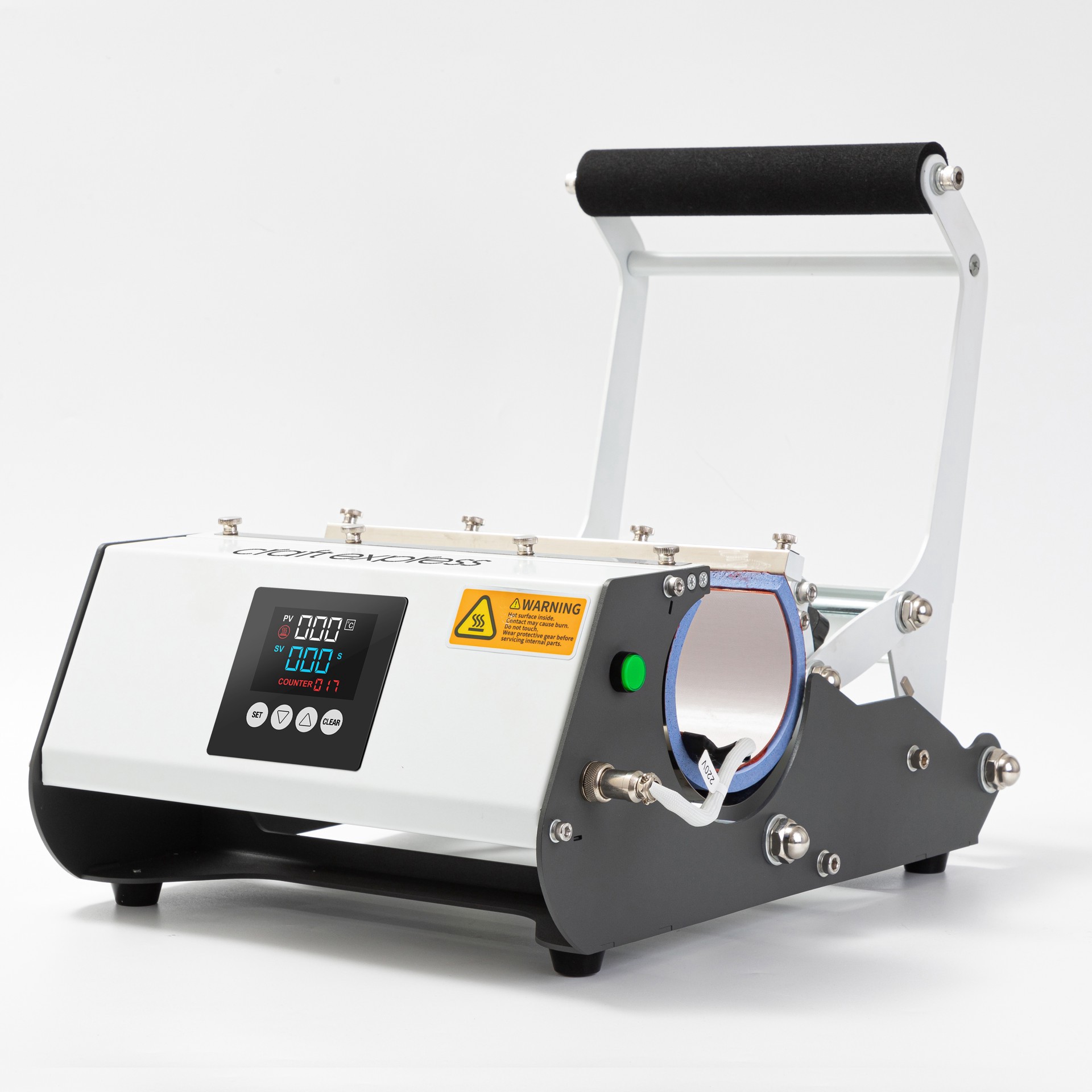 slide 8 of 13, Craft Express White Elite Pro Tumbler Heat Press, accommodates tumblers up to 30 fl. oz.