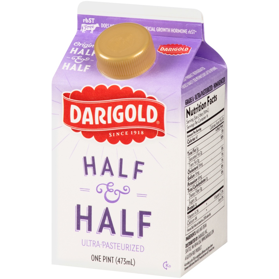 slide 3 of 8, Darigold Ultra Pasteurized Half & Half, 16 fl oz
