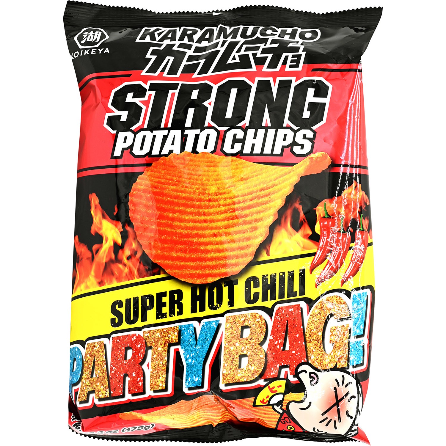 slide 1 of 1, Koikeya Karamucho Strong Party Bag Hot, 6.17 oz