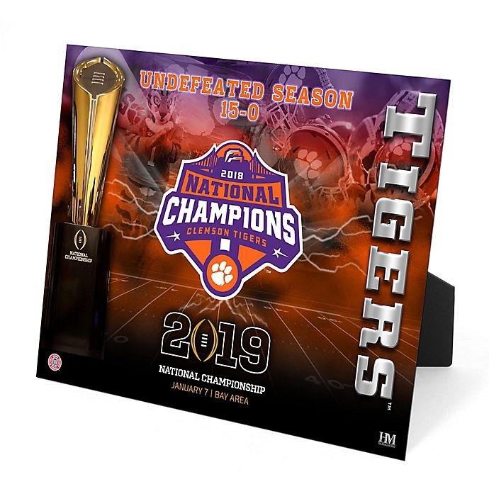 slide 1 of 1, NCAA Clemson University 2018 Football National Champions PleXart, 1 ct