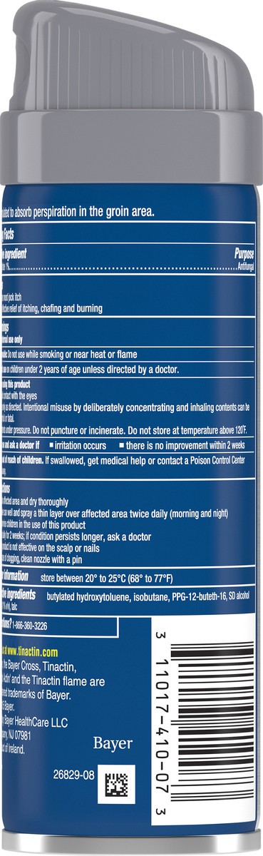 slide 8 of 8, Tinactin Jock Itch Powder Spray For Body Fungus Treatment Tolnaftate 1%, 4.6 oz