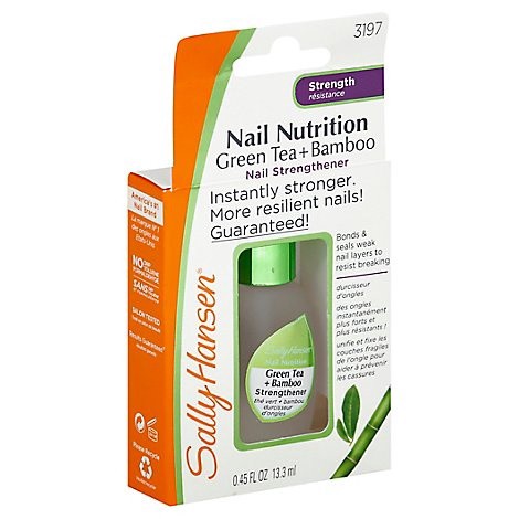 slide 1 of 1, Sally Hansen Nail Nutrition Green Tea & Bamboo Nail Strengthener, 0.45 oz