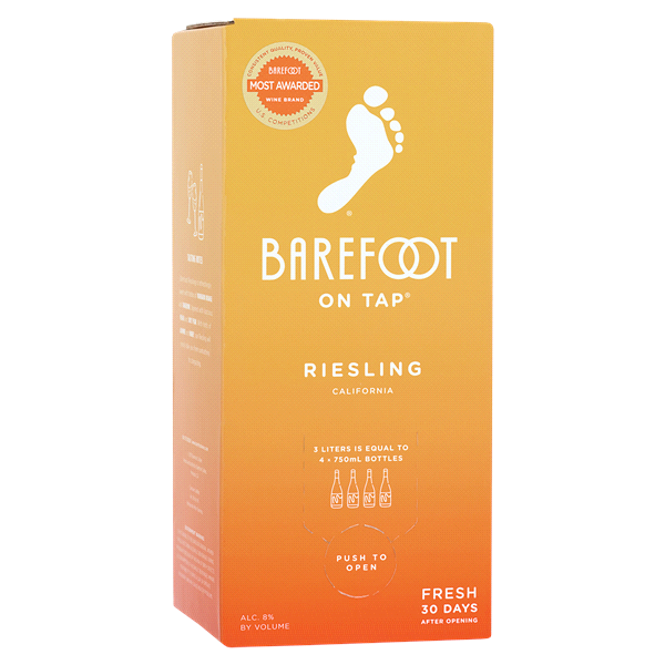 slide 1 of 1, Barefoot On Tap Riesling, 3 liter