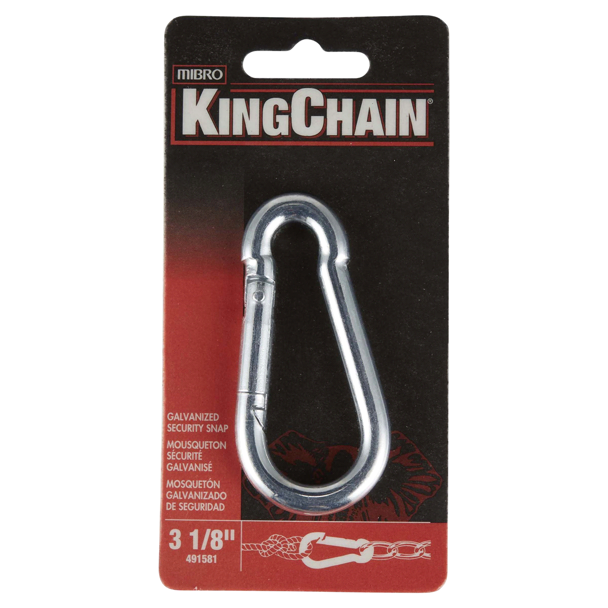 slide 1 of 1, KingChain Mibro Kingchain Security Snap Galvanized, 3 ct