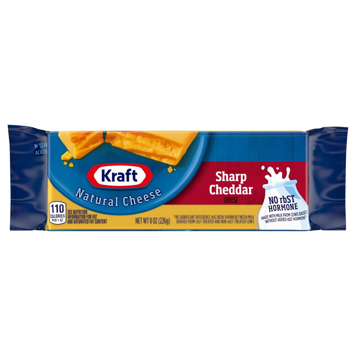 slide 1 of 1, Kraft Sharp Cheddar Block Cheese, 8 oz