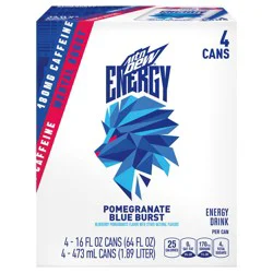 Mountain Dew Energy Drink, Pomegranate Blue Burst