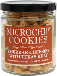 Microchip Cheddar Cheesies with Texas Heat