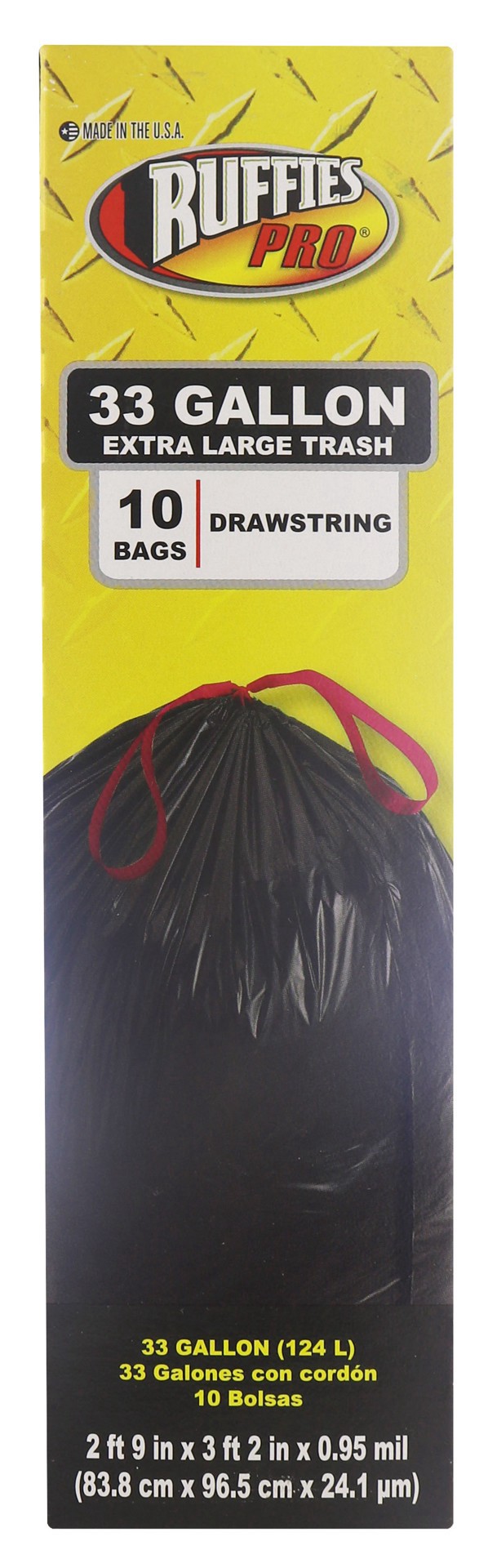 slide 1 of 1, Ruffies Pro Extra Larg Drawstring Trash, 1 ct