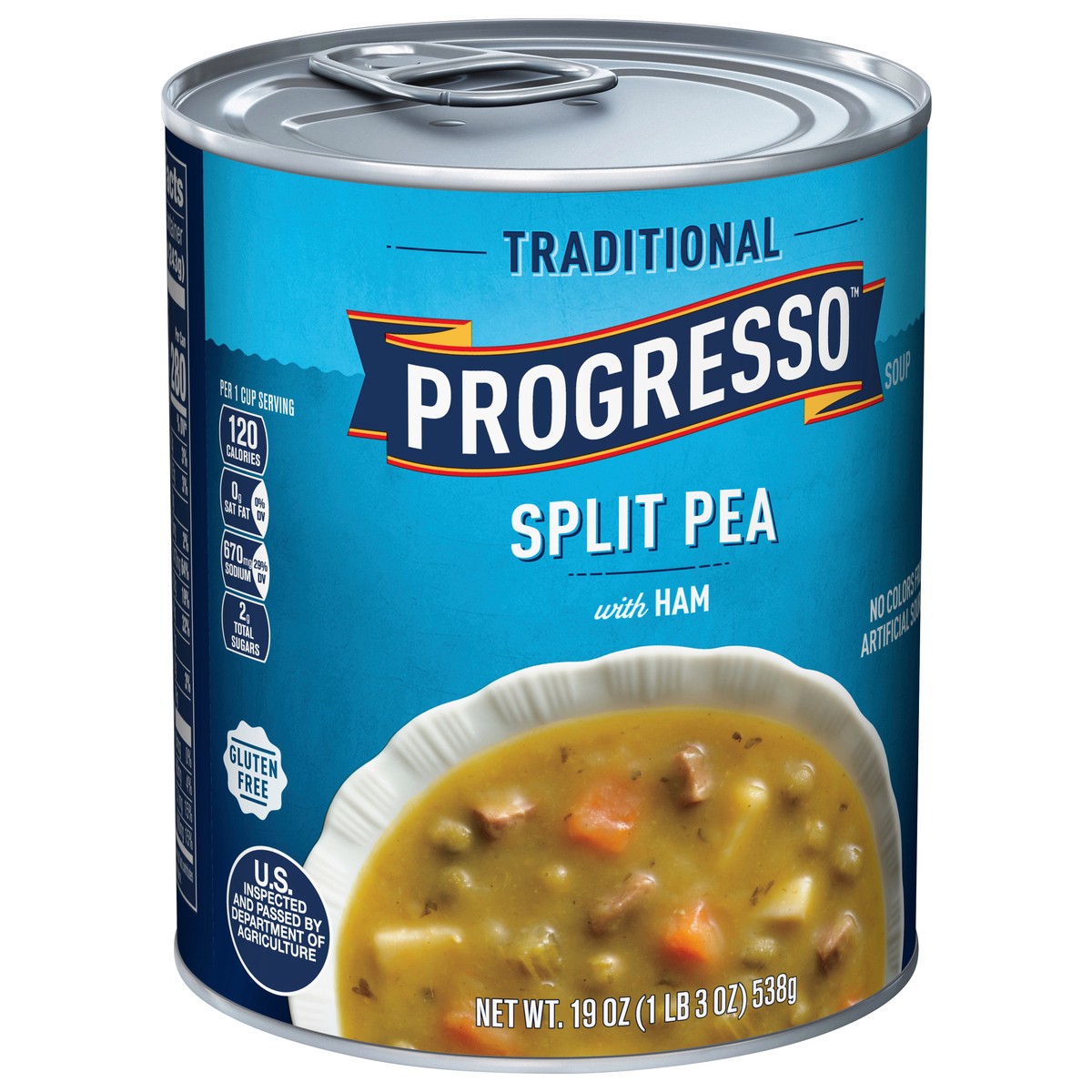 slide 6 of 9, Progresso Split Pea With Ham Soup, Traditional Canned Soup, Gluten Free, 19 oz, 19 oz