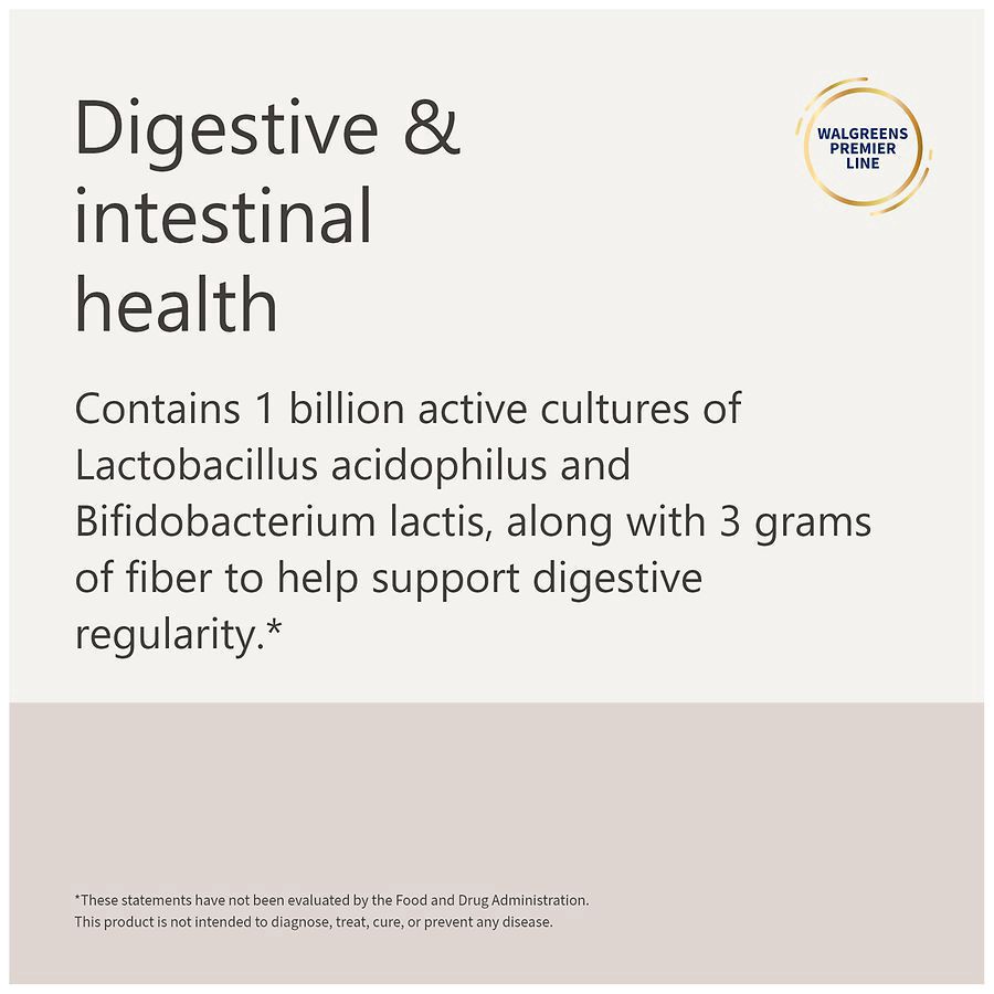 slide 5 of 5, Walgreens Probiotic + Fiber, 120 ct