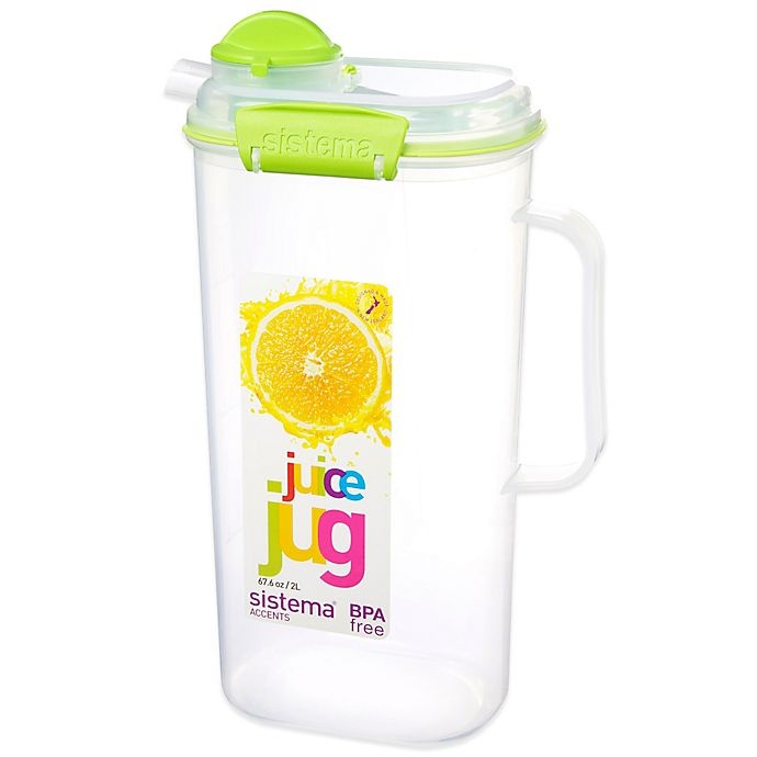 slide 1 of 2, Sistema KLIP IT 8-Cup Accents Juice Jug - Green, 1 ct