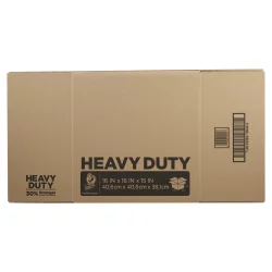 Duck Heavy-Duty Moving/Storage Boxes 16" x 15" Brown