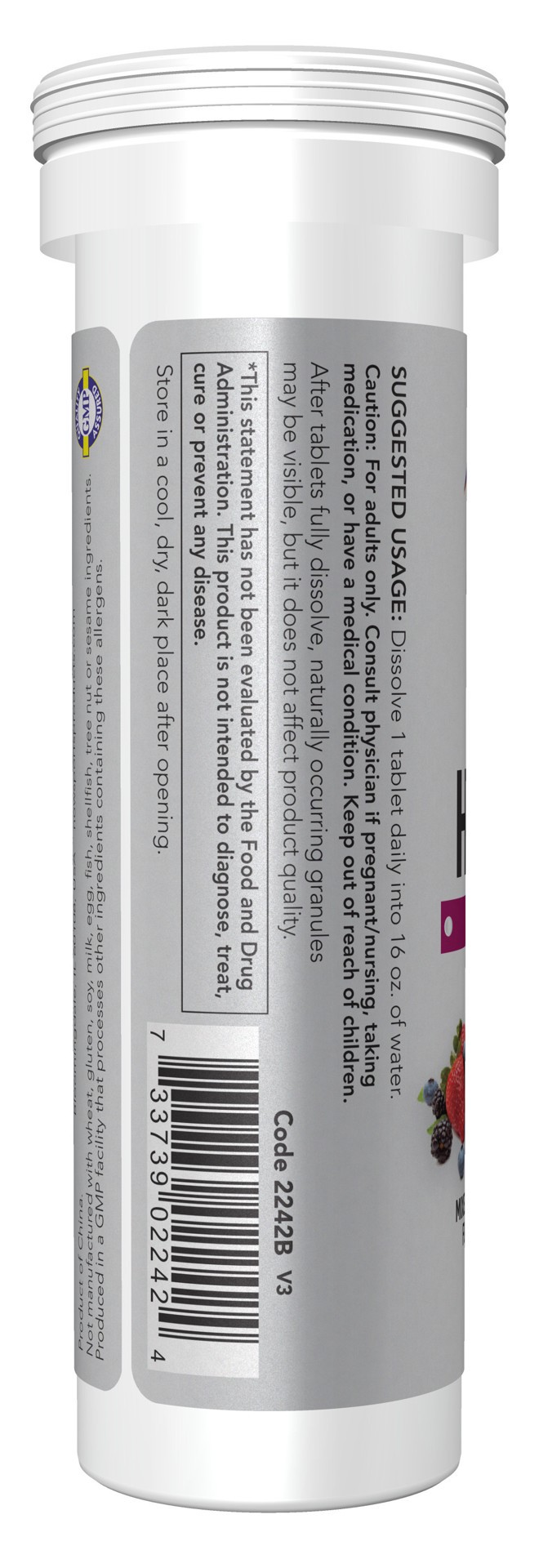 slide 3 of 5, NOW Sports Effer-Hydrate Effervescent Mixed Berry - 10 Tablets/Tube, 10 ct