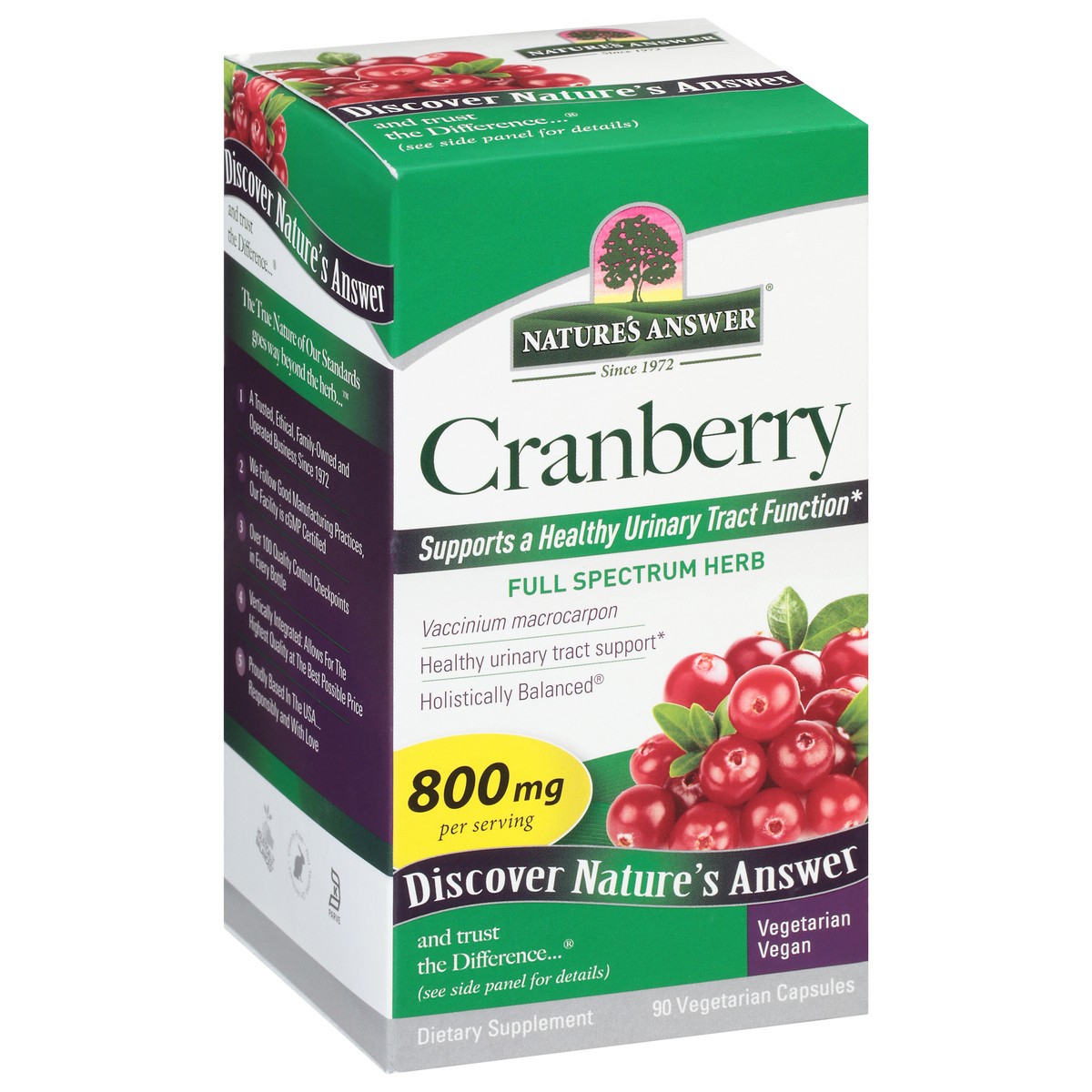 slide 2 of 9, Nature's Answer Cranberry, Full Spectrum Herb, Vegetarian Capsules, 90 ct