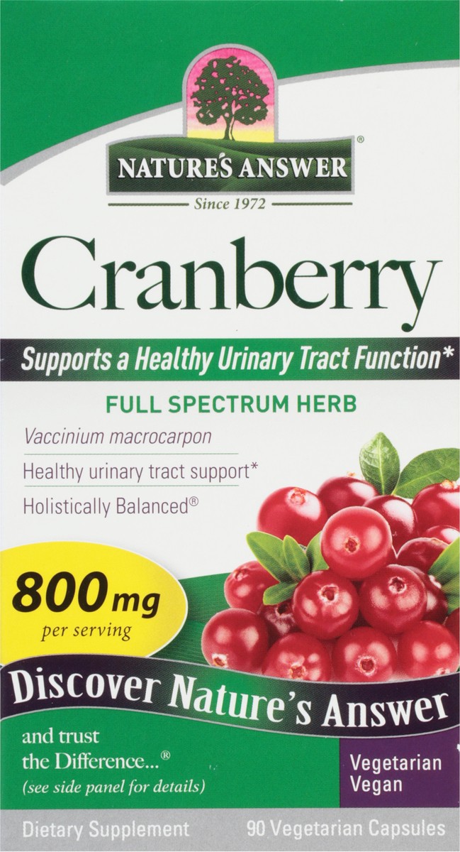 slide 6 of 9, Nature's Answer Cranberry, Full Spectrum Herb, Vegetarian Capsules, 90 ct