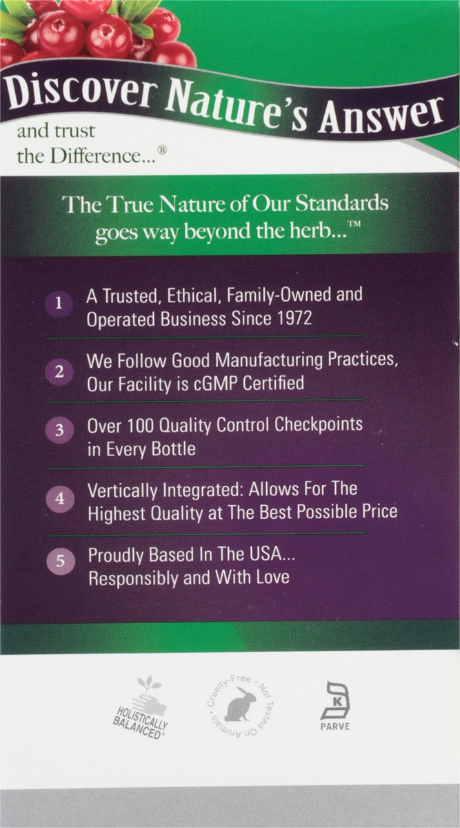 slide 7 of 9, Nature's Answer Cranberry, Full Spectrum Herb, Vegetarian Capsules, 90 ct