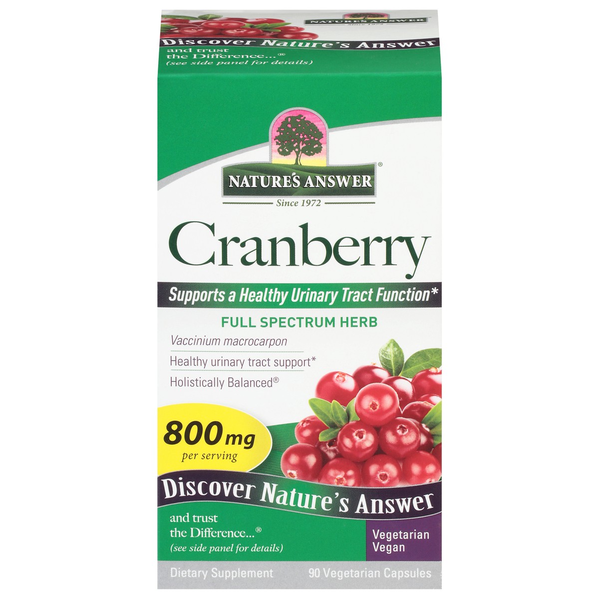 slide 1 of 9, Nature's Answer Cranberry, Full Spectrum Herb, Vegetarian Capsules, 90 ct
