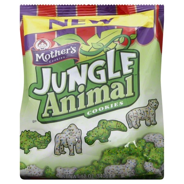 slide 1 of 6, Mother's Jungle Animal Cookies, 12 oz