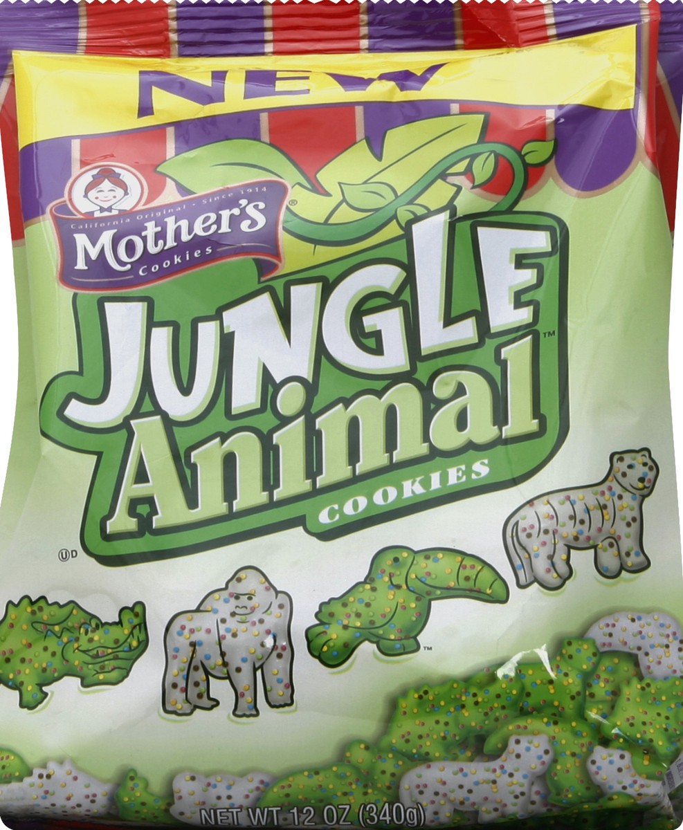 slide 5 of 6, Mother's Jungle Animal Cookies, 12 oz