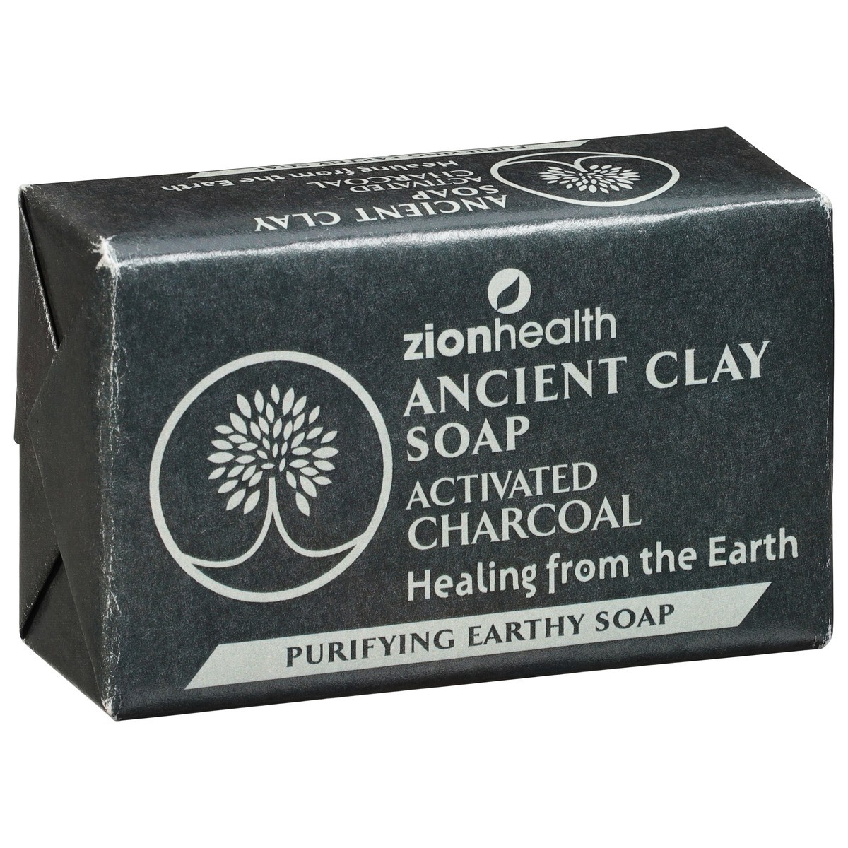 slide 3 of 10, Zion Health Soap, Ancient Clay, Purifying Earthy, Activated Charcoal, 6 oz