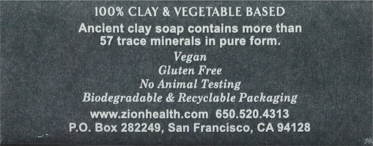 slide 8 of 10, Zion Health Soap, Ancient Clay, Purifying Earthy, Activated Charcoal, 6 oz