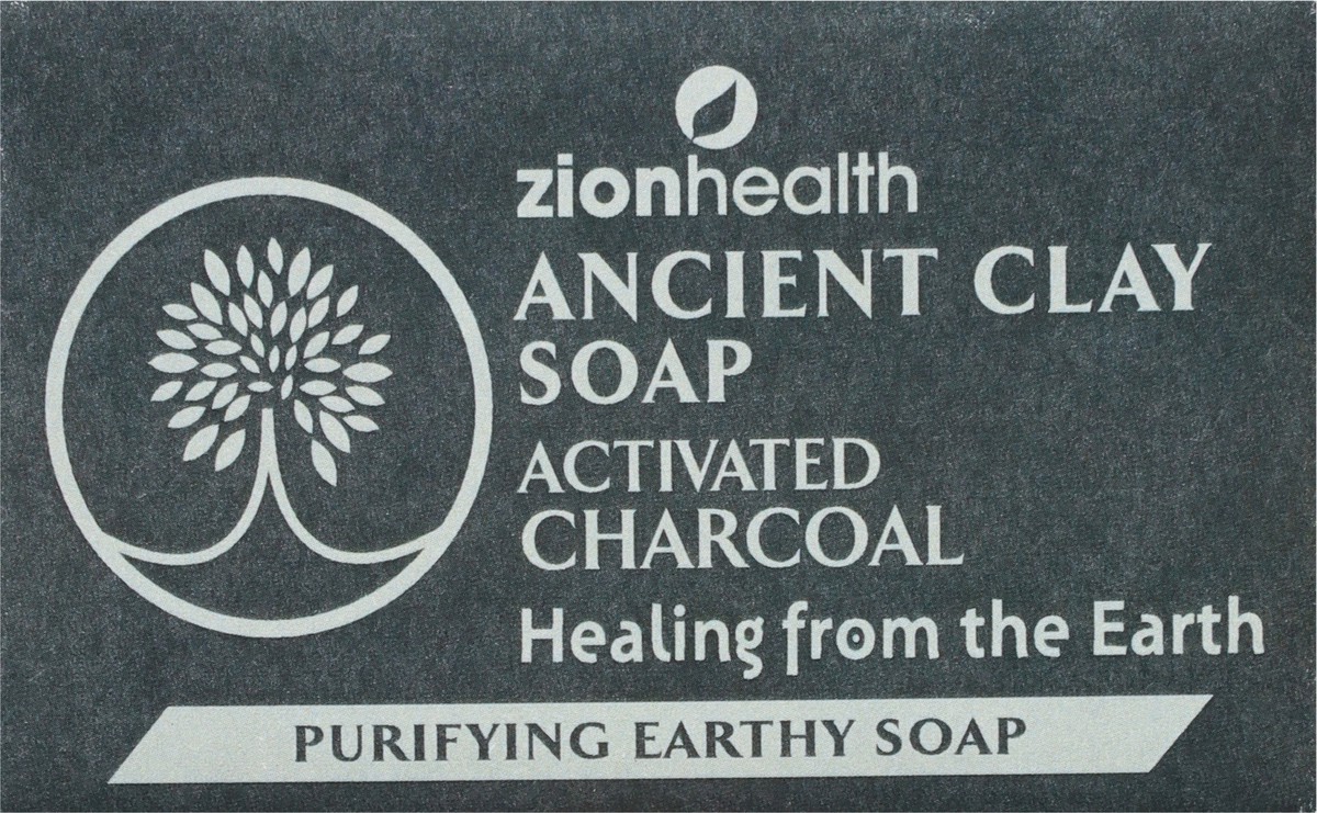 slide 9 of 10, Zion Health Soap, Ancient Clay, Purifying Earthy, Activated Charcoal, 6 oz