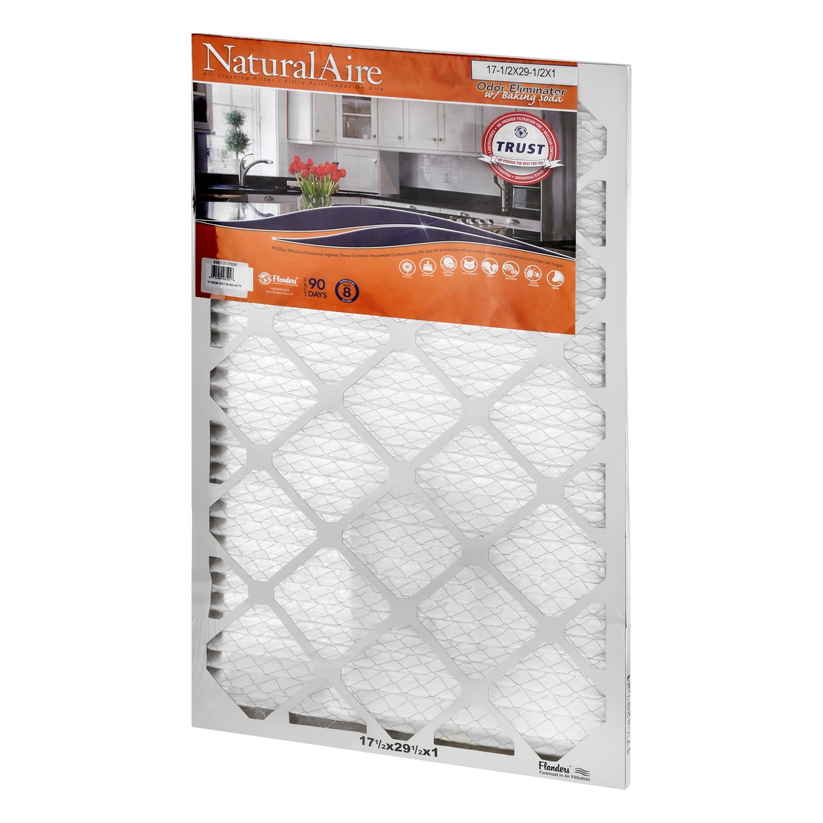 slide 4 of 9, Natural Aire 17-1/2 x 29-1/2 x 1 Odor Eliminator with Baking Soda Air Cleaning Filter 1 ea, 1 ct