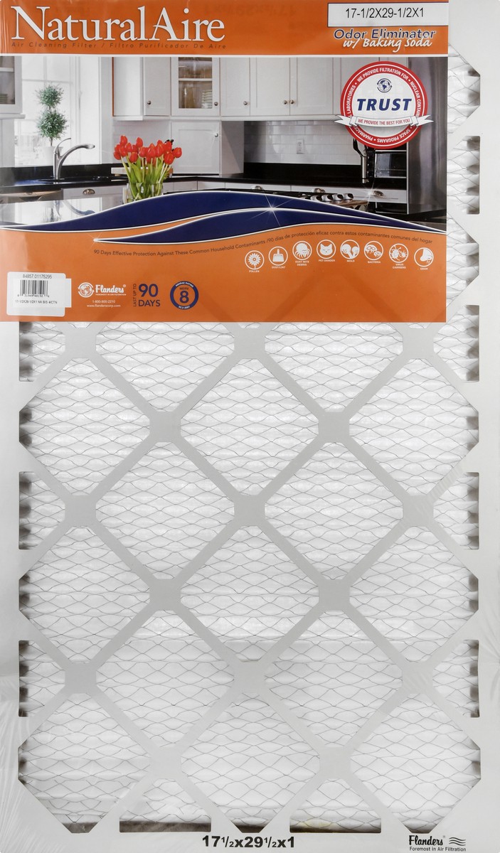 slide 3 of 9, Natural Aire 17-1/2 x 29-1/2 x 1 Odor Eliminator with Baking Soda Air Cleaning Filter 1 ea, 1 ct