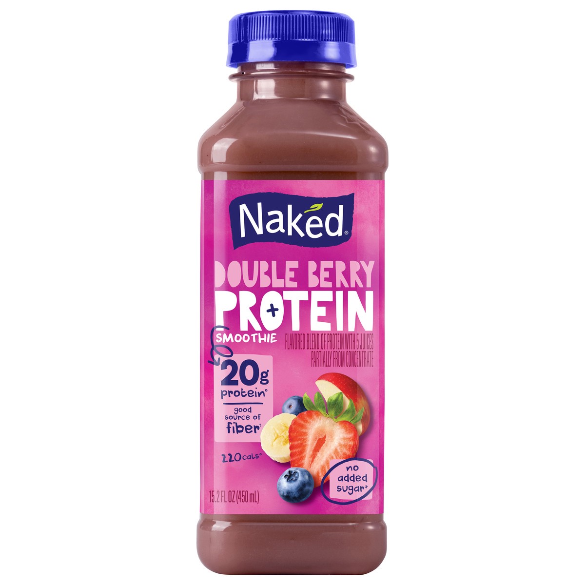 slide 1 of 12, Naked Juice Double Berry Protein 15.2 oz, 15.2 fl oz