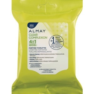 slide 1 of 1, Almay Clear Complexion Makeup Remover Towelettes, 25/Pack, 25 ct